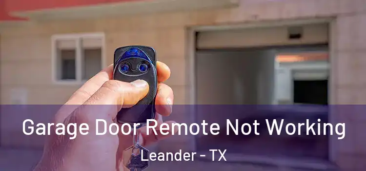  Garage Door Remote Not Working Leander - TX